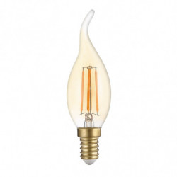 BOUGIE LED T35 E14 4W 400LM 2500K AC220-240V VERRE DORÉ