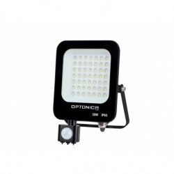 PROJECTEUR LED SMD NOIR 30W 2700LM AC220-240V 90° IP65 4500K + CAPTEUR